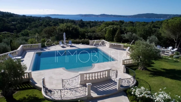 For sale house, villa Grimaud - Exceptional 18th century style manor house and guest house overlooking the Bay of St Tropez