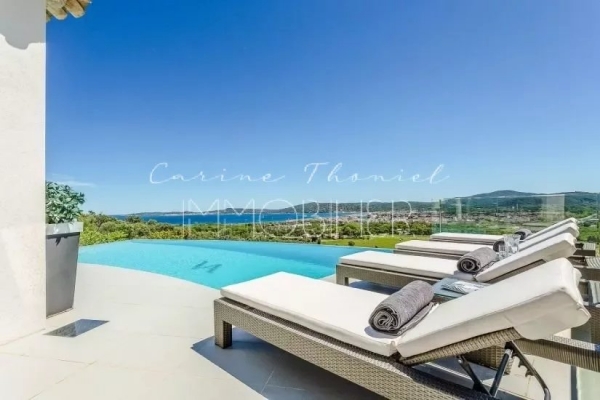 For sale house, villa Grimaud - Contemporary villa with panoramic view of the Bay of St Tropez